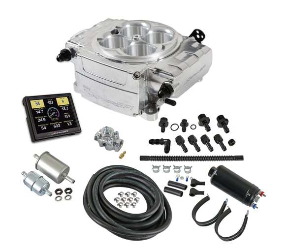 Sniper 2 EFI Master Kit Polished wo/PDM Electronic Fuel Injection Systems Holley