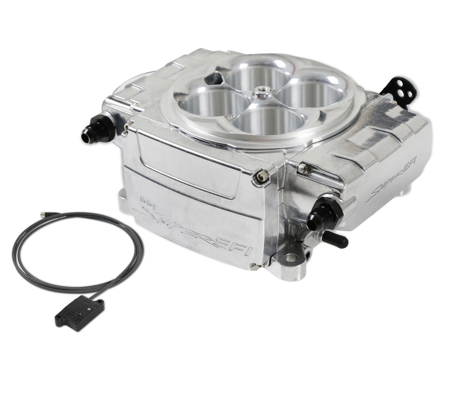 Sniper-2 EFI Base Kit wo/PDM - Polished Electronic Fuel Injection Systems Holley