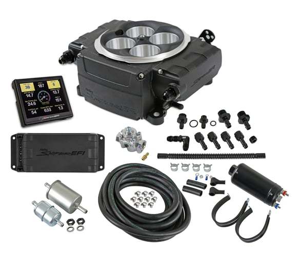 Sniper 2 EFI Master Kit Black w/PDM Electronic Fuel Injection Systems Holley