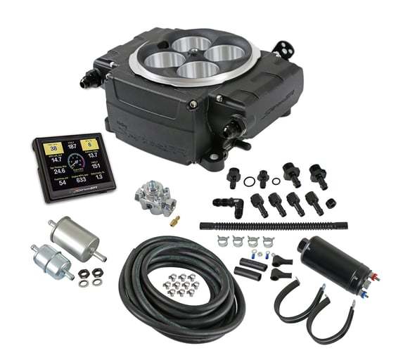 Sniper 2 EFI Master Kit Black wo/PDM Electronic Fuel Injection Systems Holley