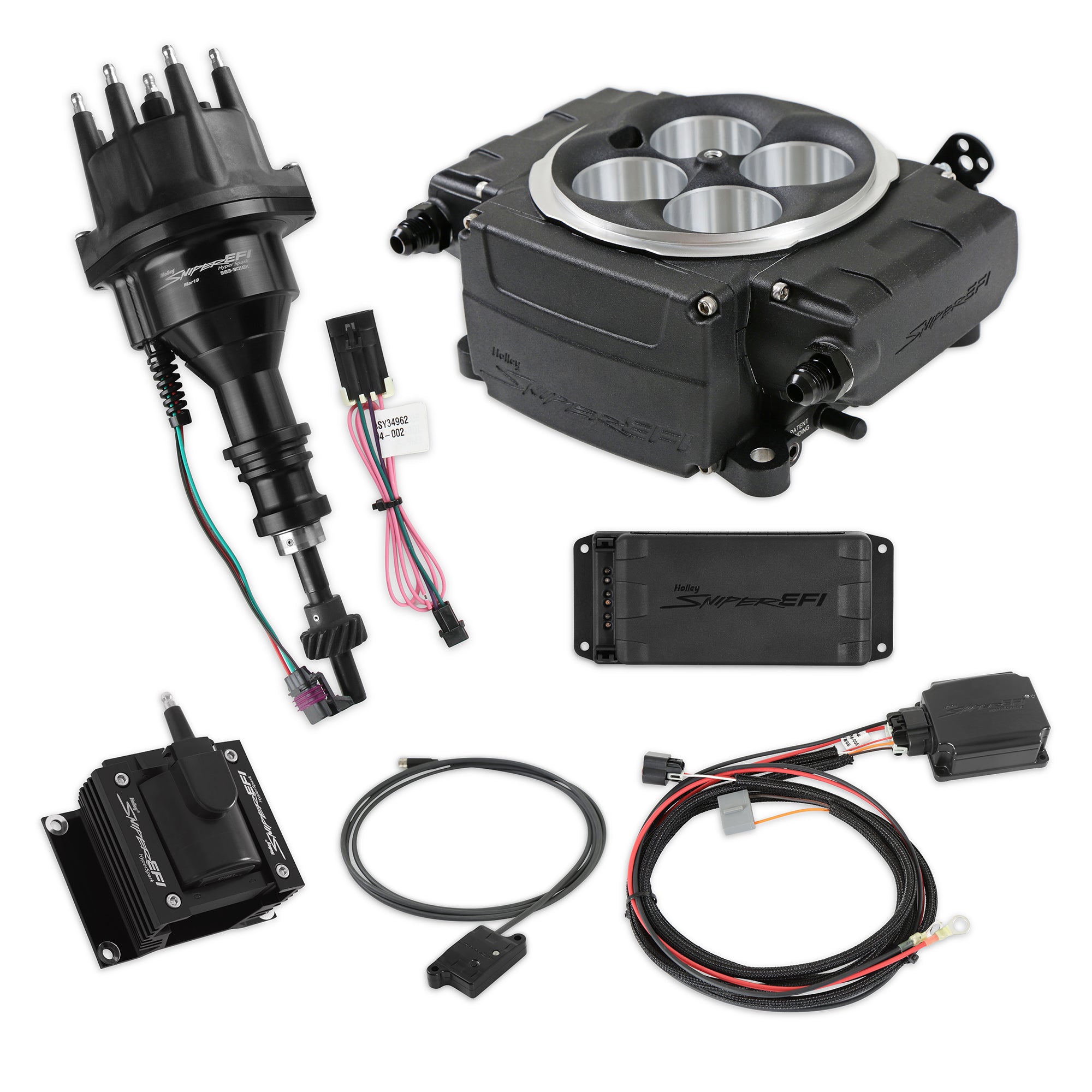 Sniper 2 EFI Bundle Kit SBF BLACK Electronic Fuel Injection Systems Holley