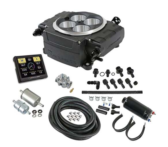 Sniper EFI Master Kit Black Finish Electronic Fuel Injection Systems Holley EFI
