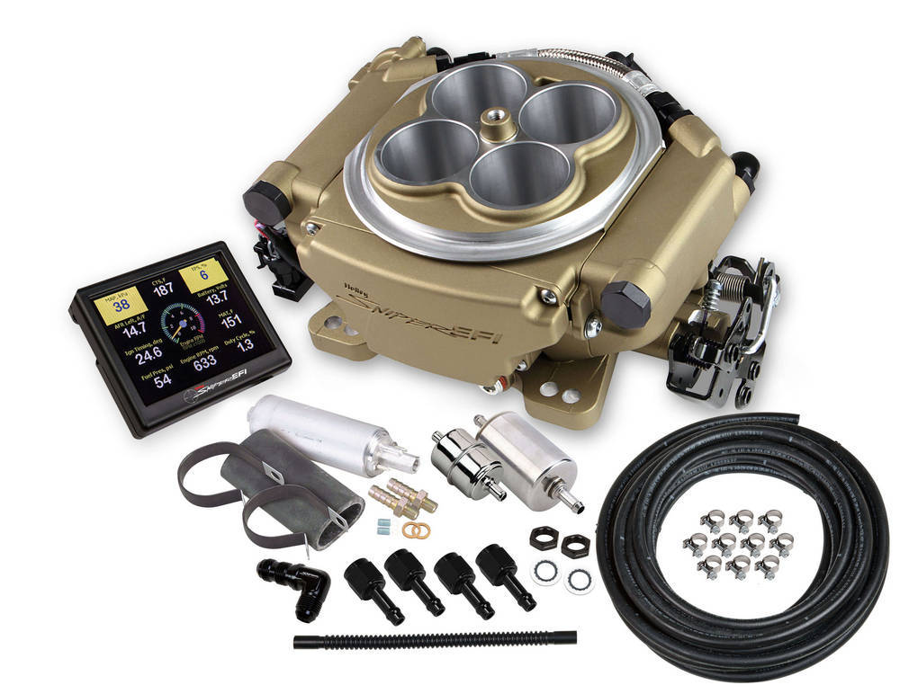Sniper EFI Master Kit - Classic Finish Electronic Fuel Injection Systems Holley EFI