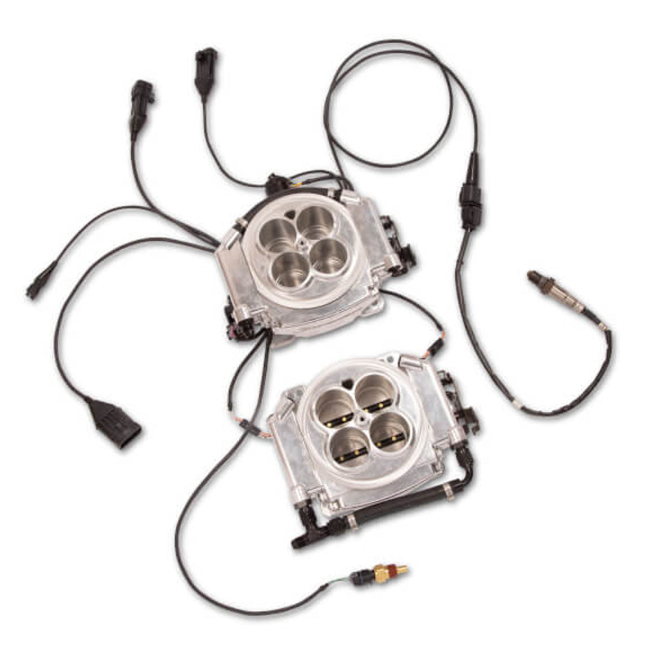 Sniper 4150 2x4 EFI Kit - Polished Electronic Fuel Injection Systems Holley EFI