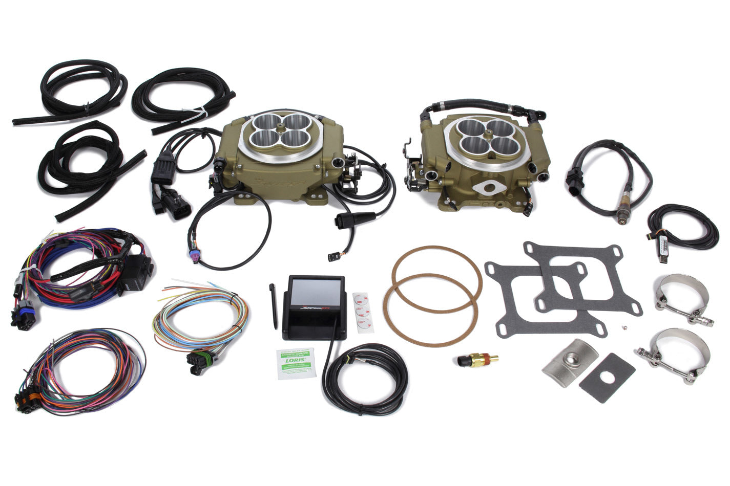 Super Sniper 4150 2x4 EFI Kit - Gold Electronic Fuel Injection Systems Holley