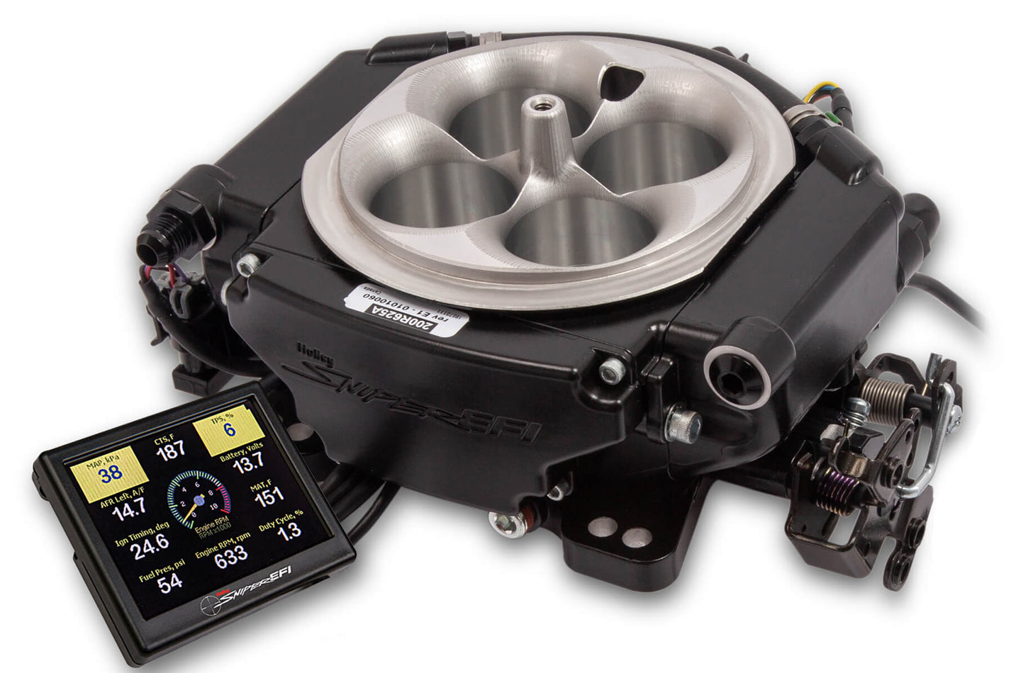 Sniper 900CFM EFI X-Flow Kit - Black Electronic Fuel Injection Systems Holley