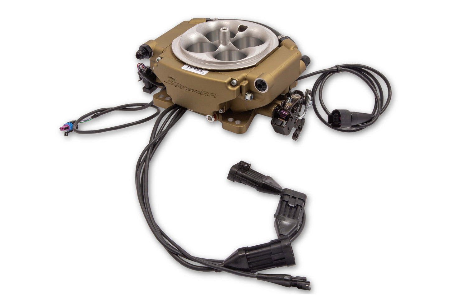 Sniper EFI Xflow System 900 CFM Gold Finish Electronic Fuel Injection Systems Holley EFI