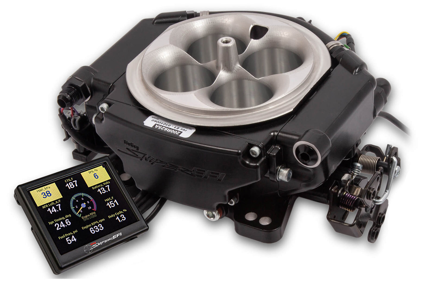 Sniper EFI Xflow System 900 CFM Black Finish Electronic Fuel Injection Systems Holley