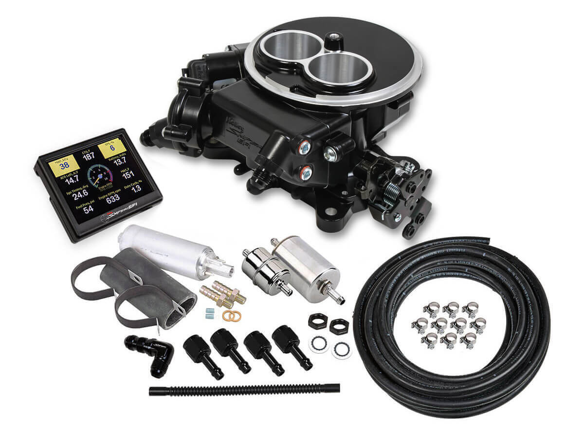 Sniper 2300 EFI Master Kit Black Finish Electronic Fuel Injection Systems Holley