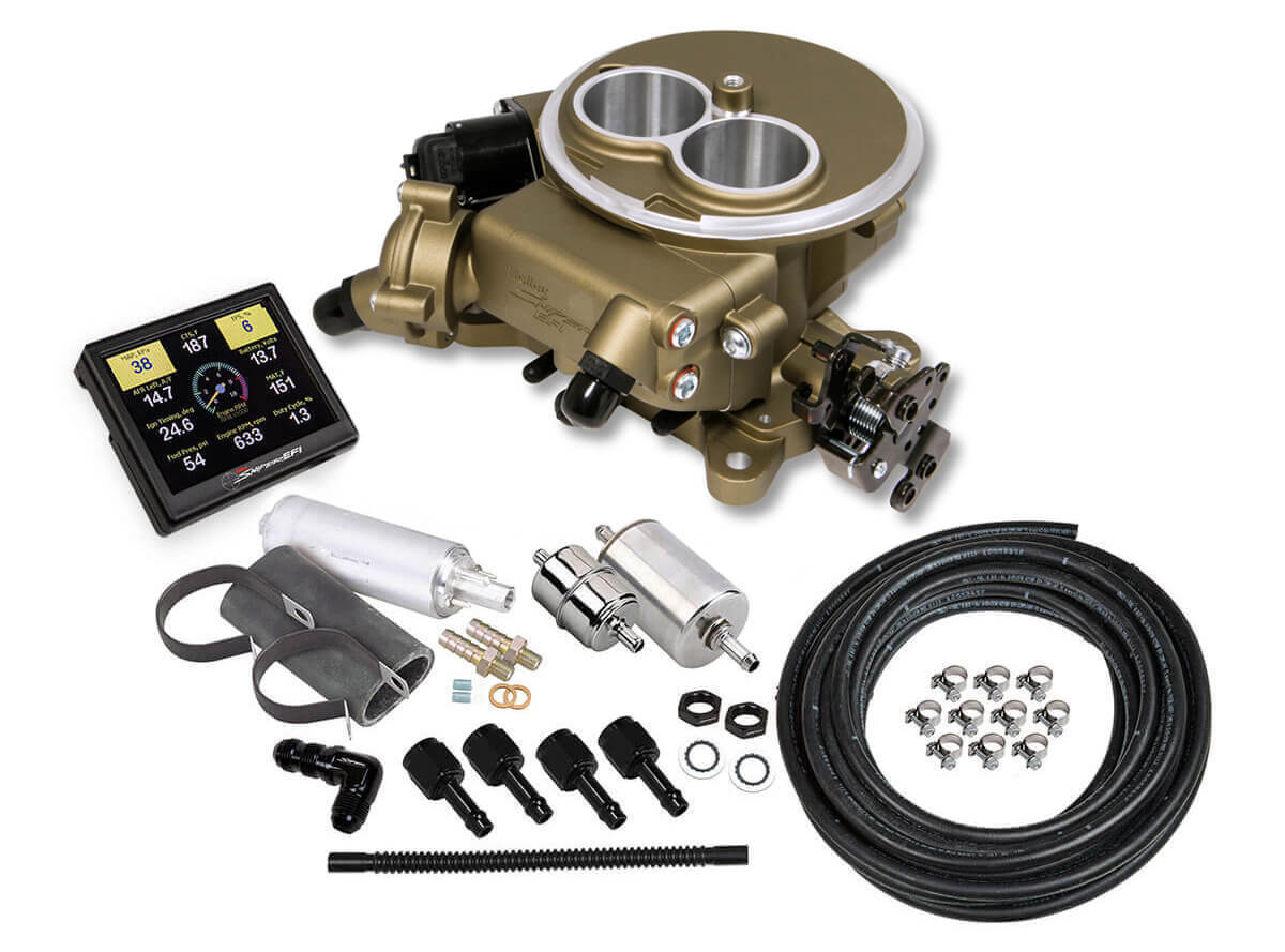 Sniper 2300 EFI Master Kit Gold Finish Electronic Fuel Injection Systems Holley EFI