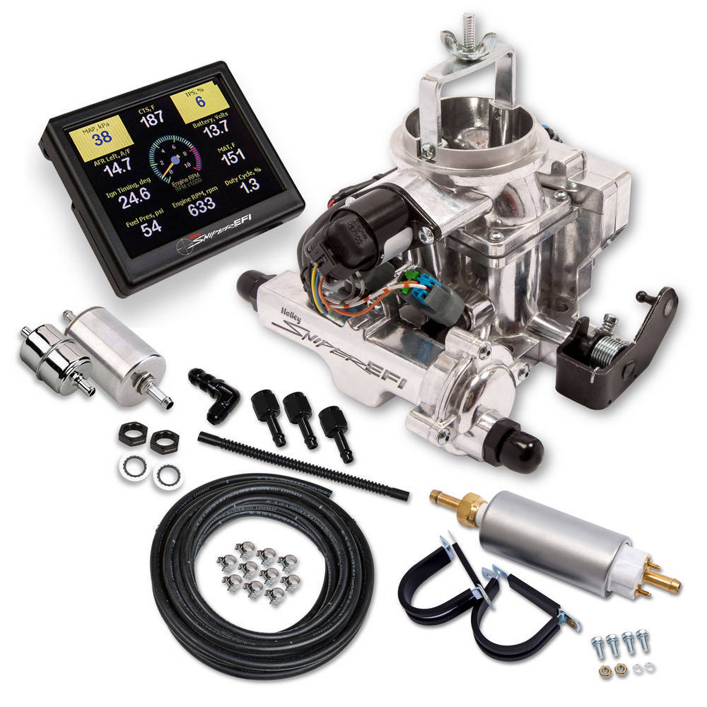 Sniper EFI BBD Jeep CJ Master Kit Shiny Finish Electronic Fuel Injection Systems Holley EFI