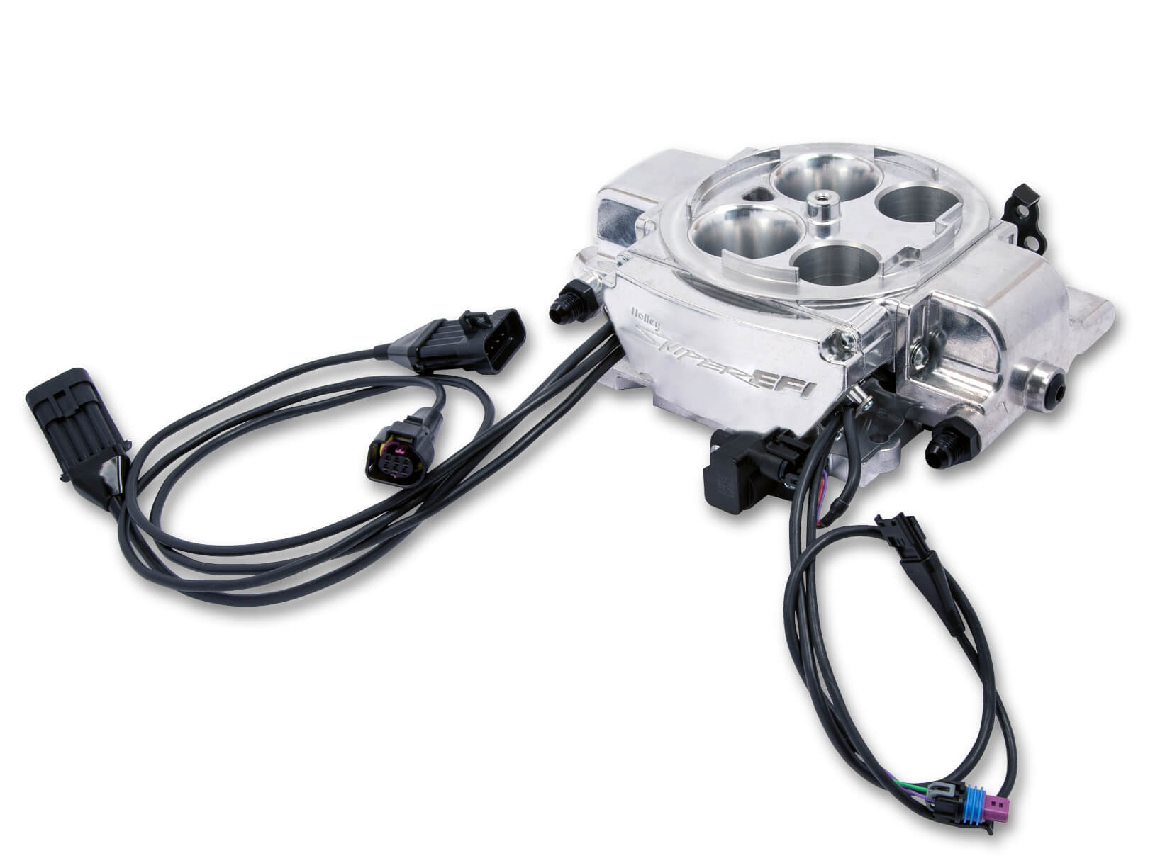 Sniper EFI Quadrajet Kit Shiny Finish Electronic Fuel Injection Systems Holley