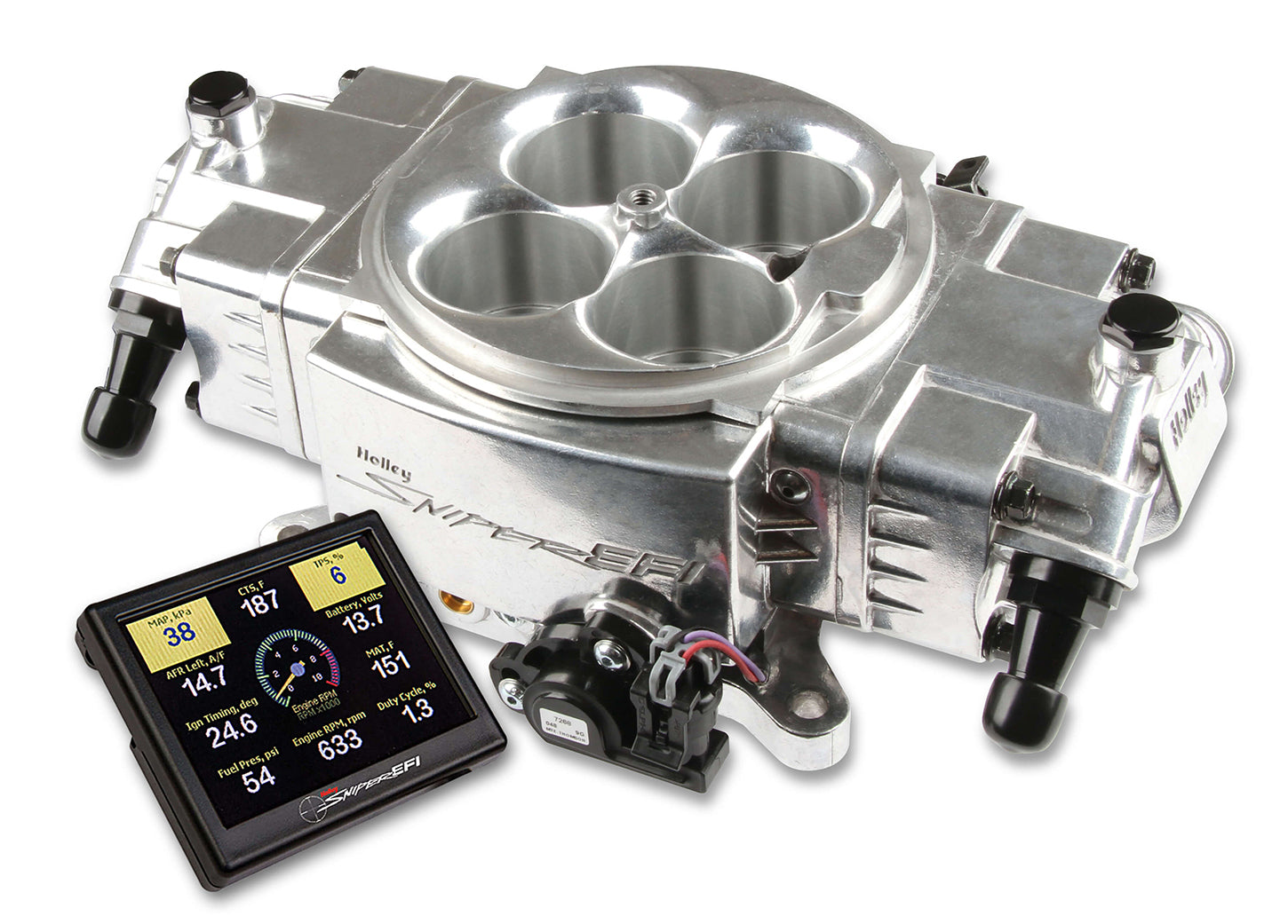 Sniper EFI Stealth 4150 Shiny Finish Electronic Fuel Injection Systems Holley