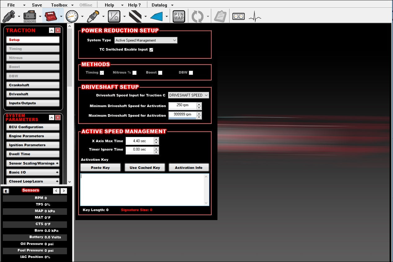 Active Speed Management Control EFI V5 & V6 Computer Software Holley