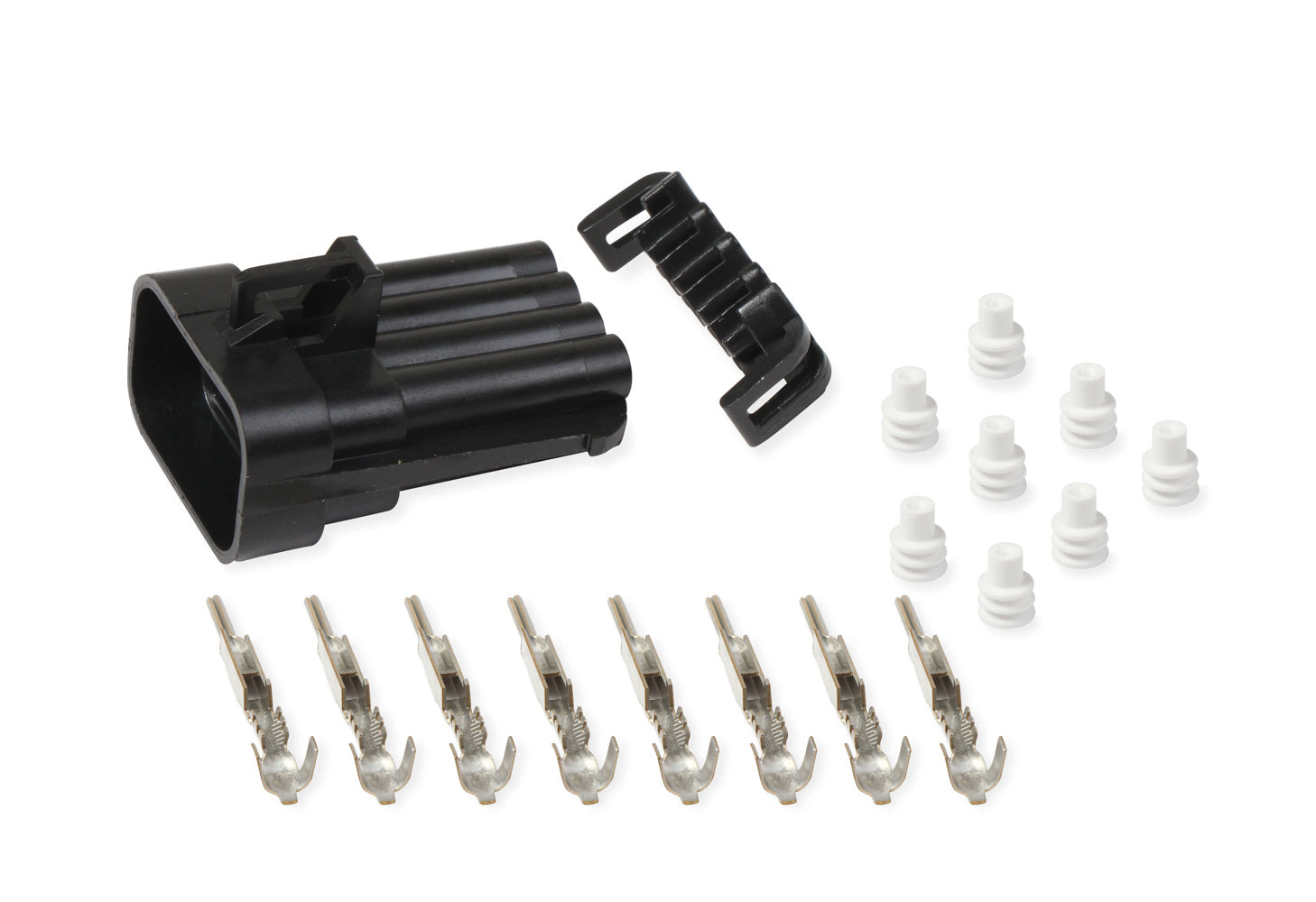 Metripack 8-Pin Male Black Wiring Connectors and Terminals Holley EFI