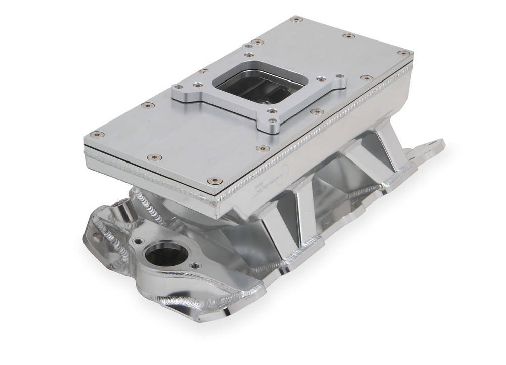 SBC Sniper SM Fabricated Intake Manifold - Carb Intake Manifolds Holley