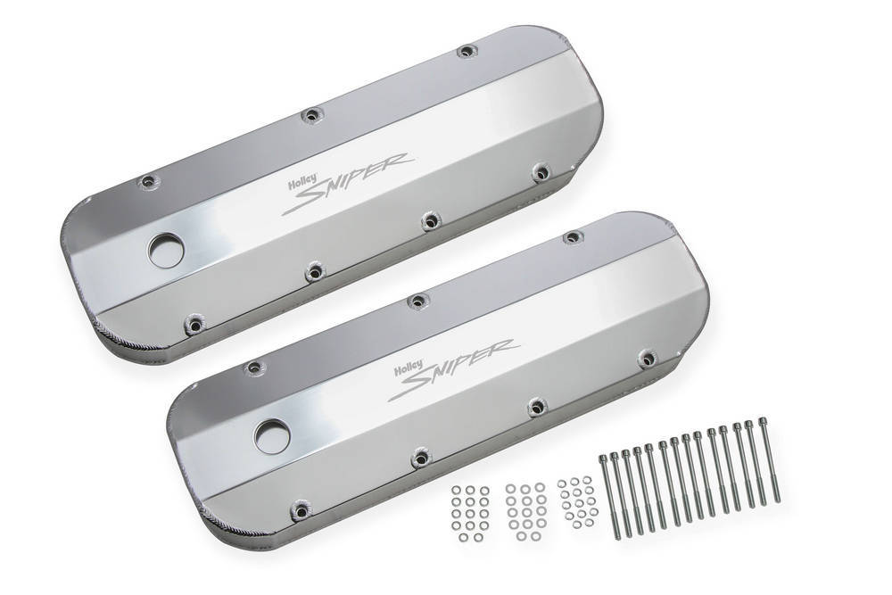 Sniper Fabricated Valve Covers BBC Tall Valve Covers Holley
