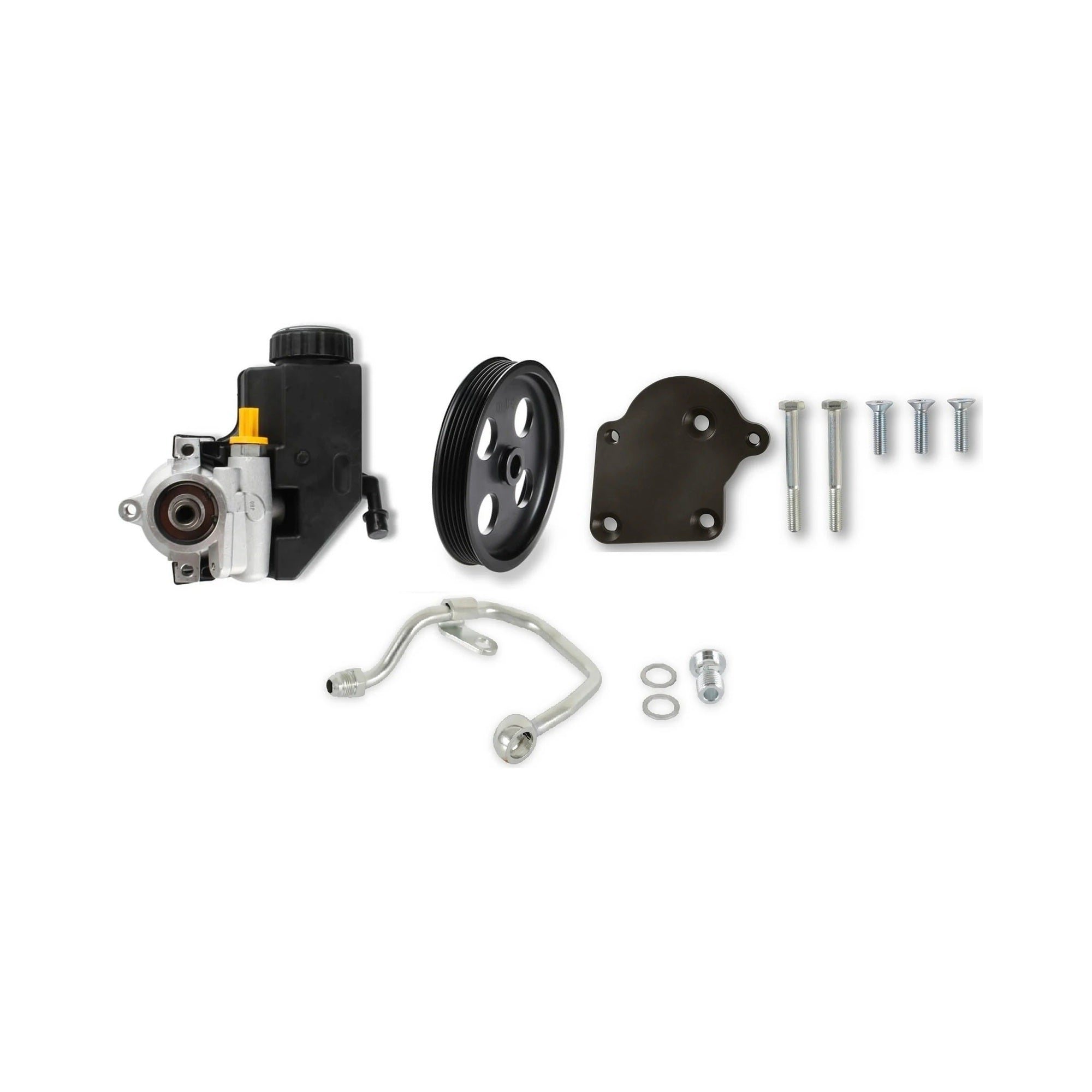 Gen III Hemi P/S Pump Adapter Kit - Non-VVT Power Steering Pumps Holley