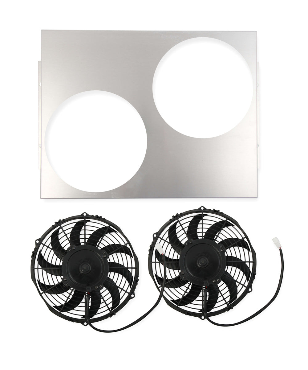 Frost-Bite Twin 10in Fan & Shroud Kit Cooling Fans - Electric Holley