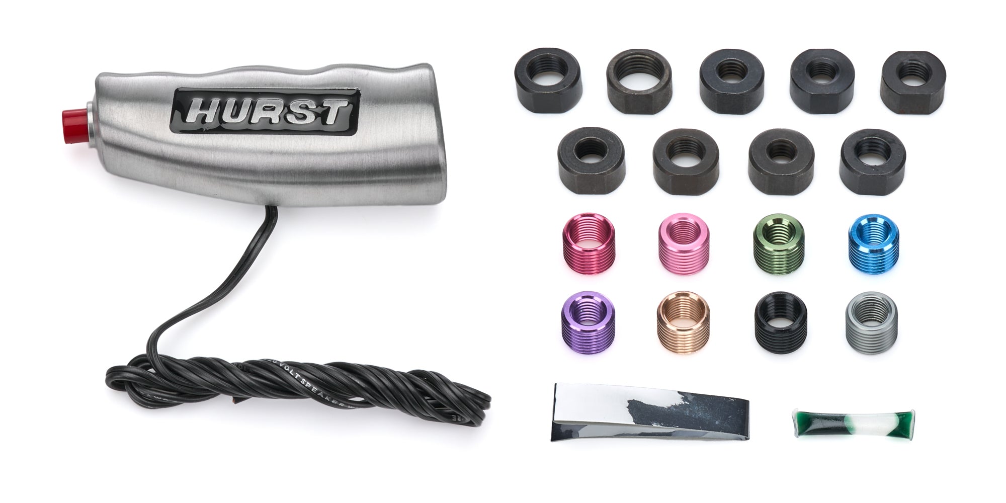 Universal T-Handle Shifter w/12 Volt Button Shifter Knobs Hurst