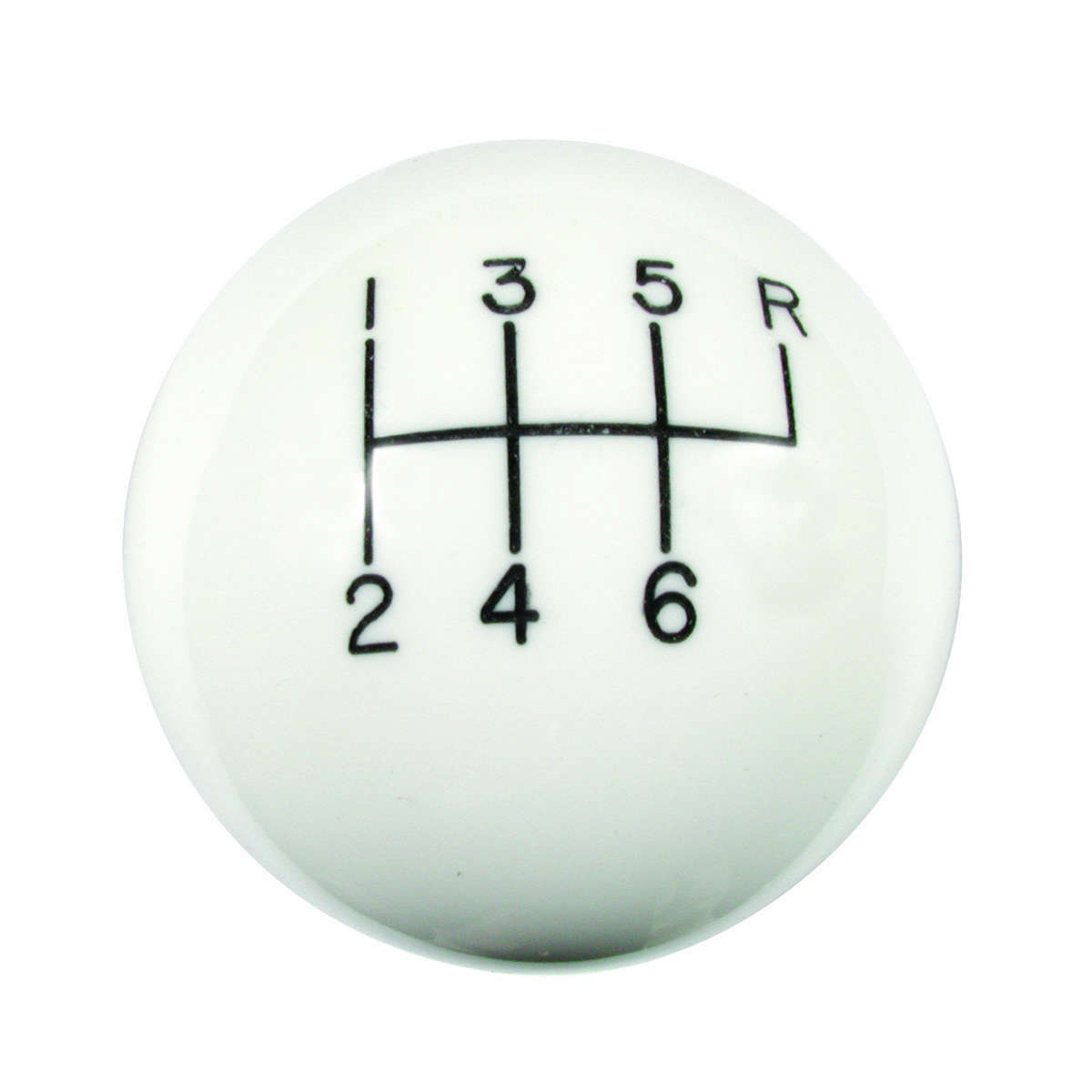 Classic 6-Speed Shift Knob White (3/8-16) Shifter Knobs Hurst
