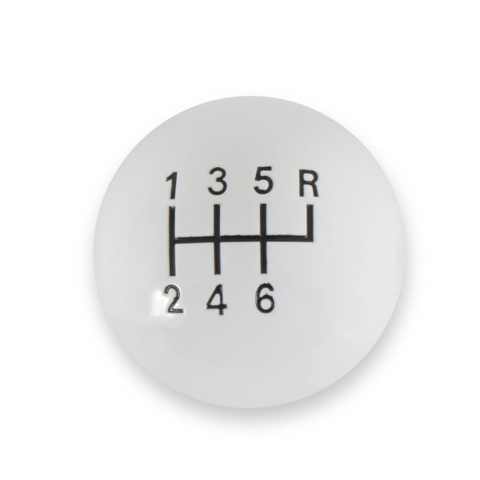 Classic 6-Speed Shift Knob White (3/8-16) Shifter Knobs Hurst