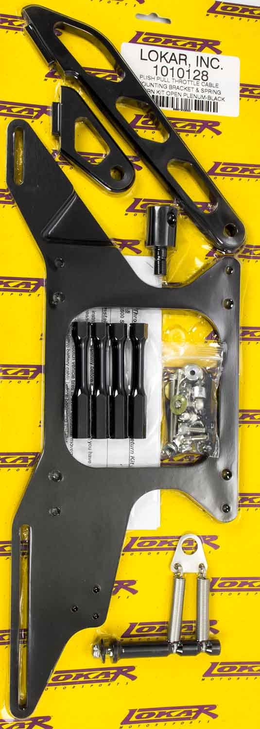 Push/Pull Throttle Cable Mounting Bracket Black Throttle Brackets Lokar
