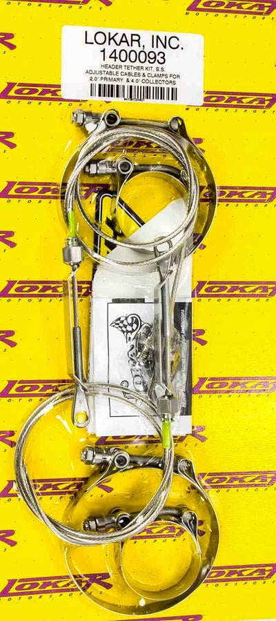 Header Tether Kit For 2.25in Primary/4in Col. Header Tabs and Tethers Lokar