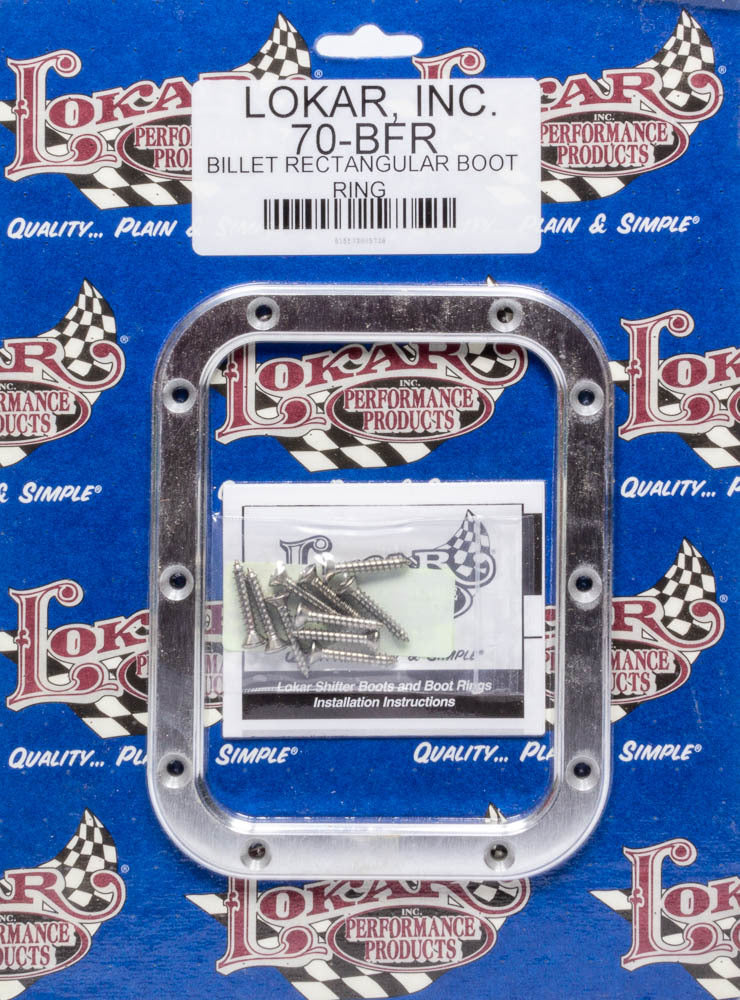 Billet Rectangular Shift Boot Ring 6.75 In X 5.25 Shifter Boots and Rings Lokar