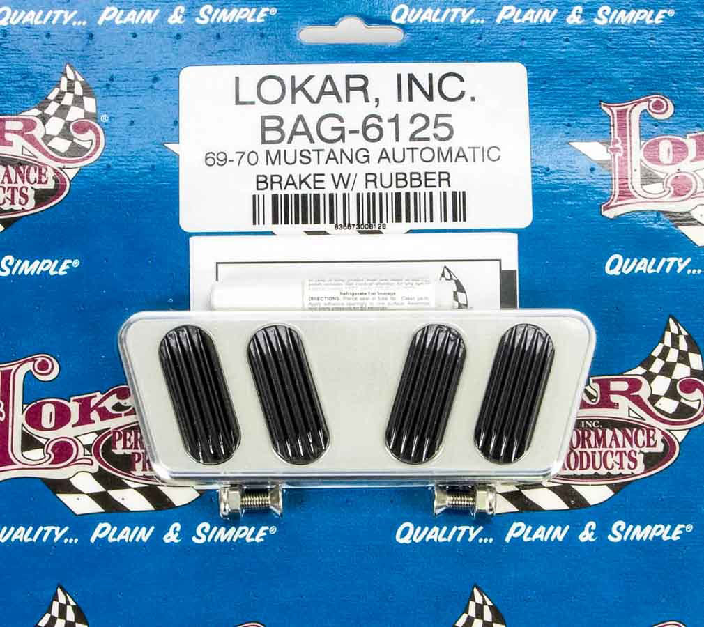 69-70 Mustang Brake Pedal w/Rubber Pedal Pads and Components Lokar