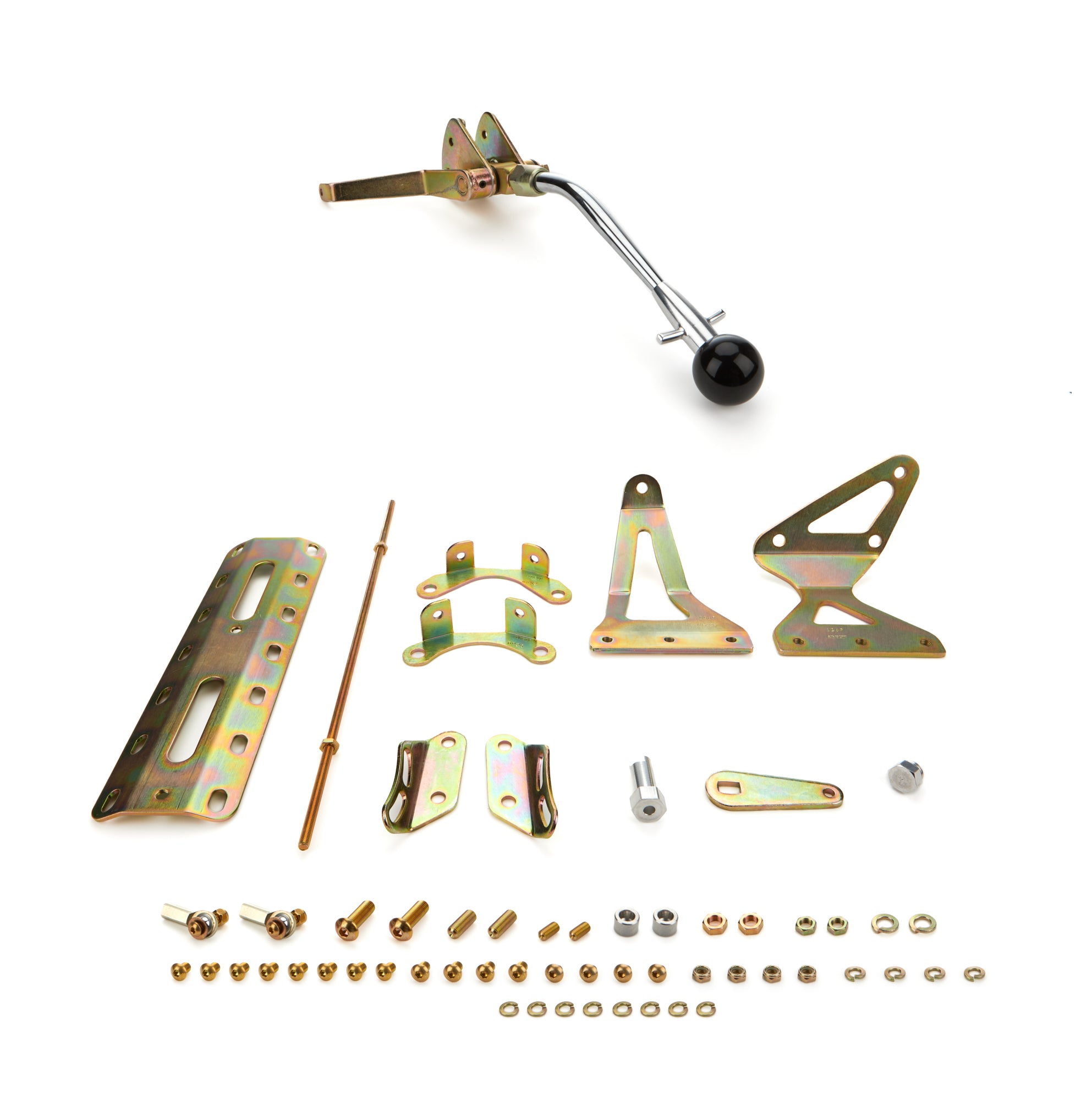 Shifter GM 4L60E Chrome 10in Single Bend Lever Transmission Shifters Lokar