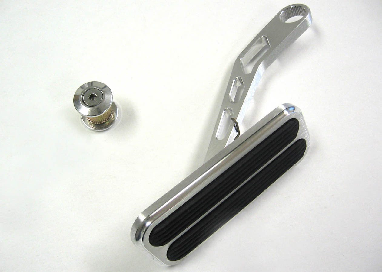 Drive-By-Wire XL Pedal Aluminum w/ Rubber Pad Pedal Assemblies and Components Lokar