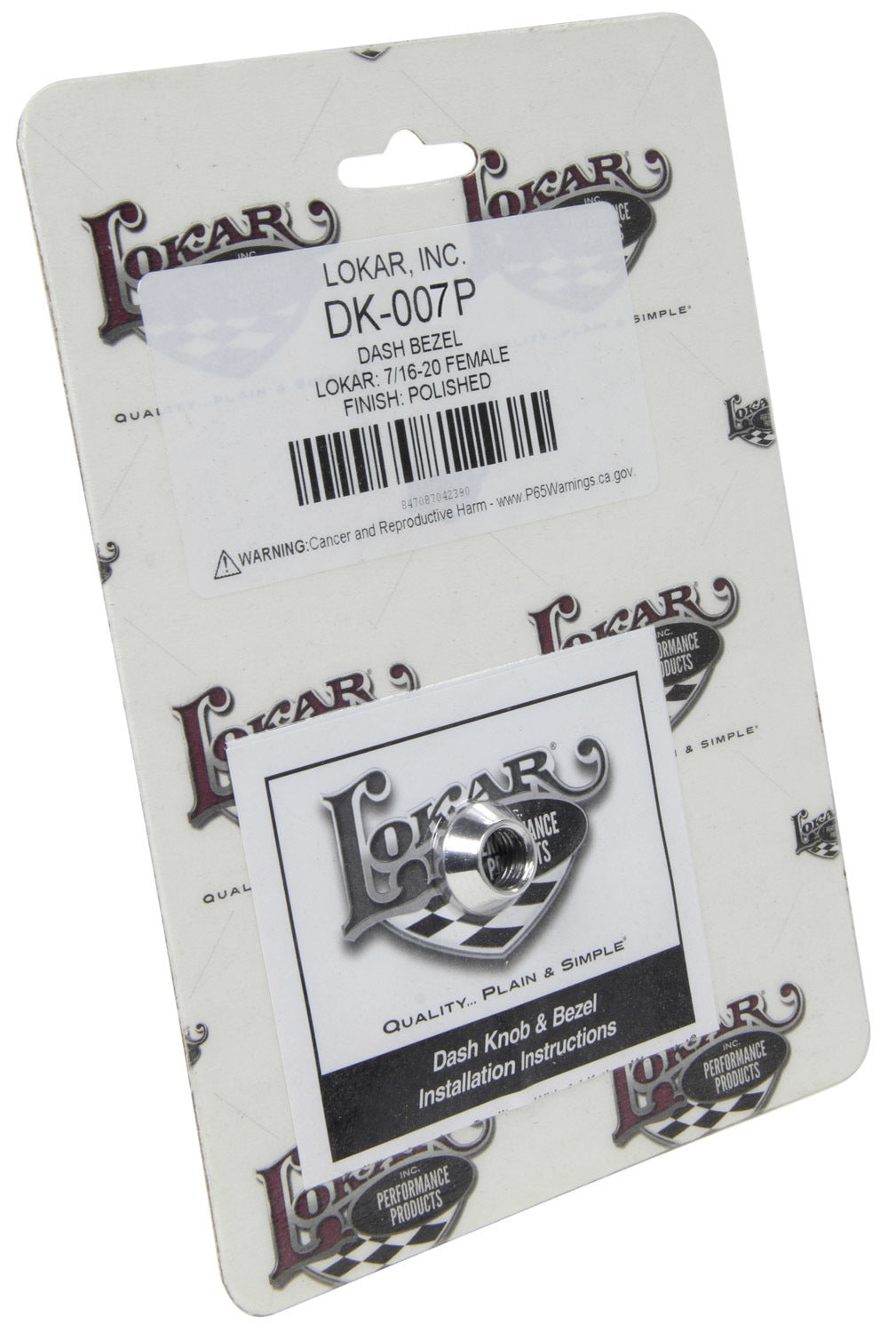 Dash Bezel Lokar 7/1 6-20 Male Polished Dash Knobs Lokar