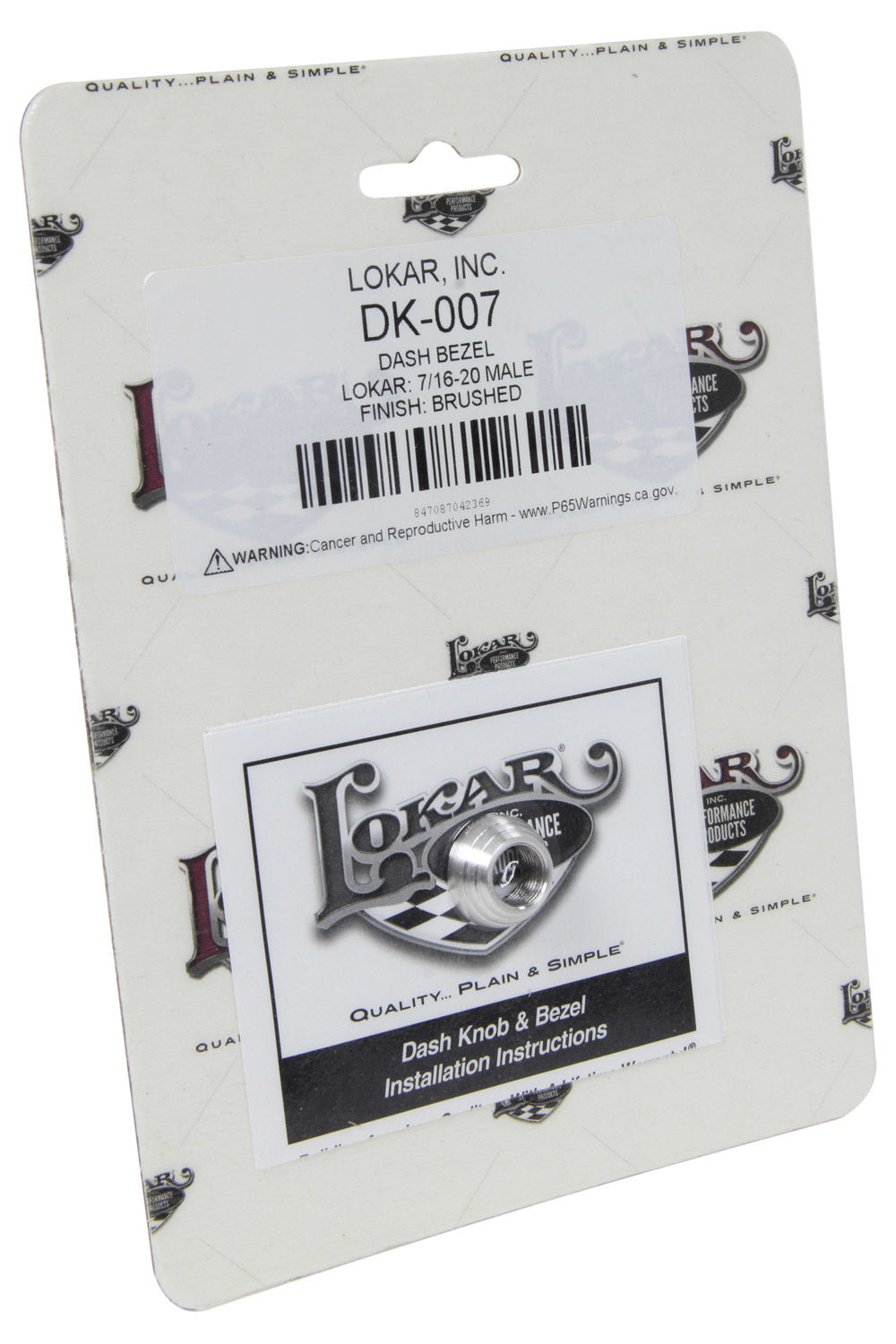 Dash Bezel Lokar 7/1 6-20 Male Brushed Dash Knobs Lokar