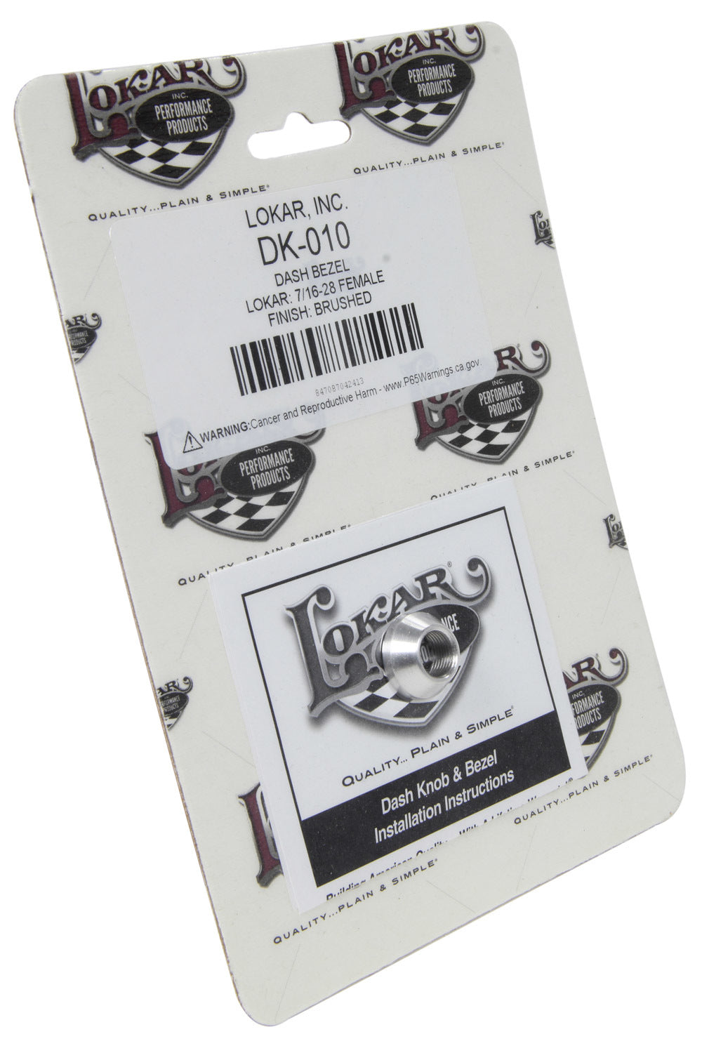 Dash Bezel Lokar 7/1 6-28 Female Brushed Dash Knobs Lokar
