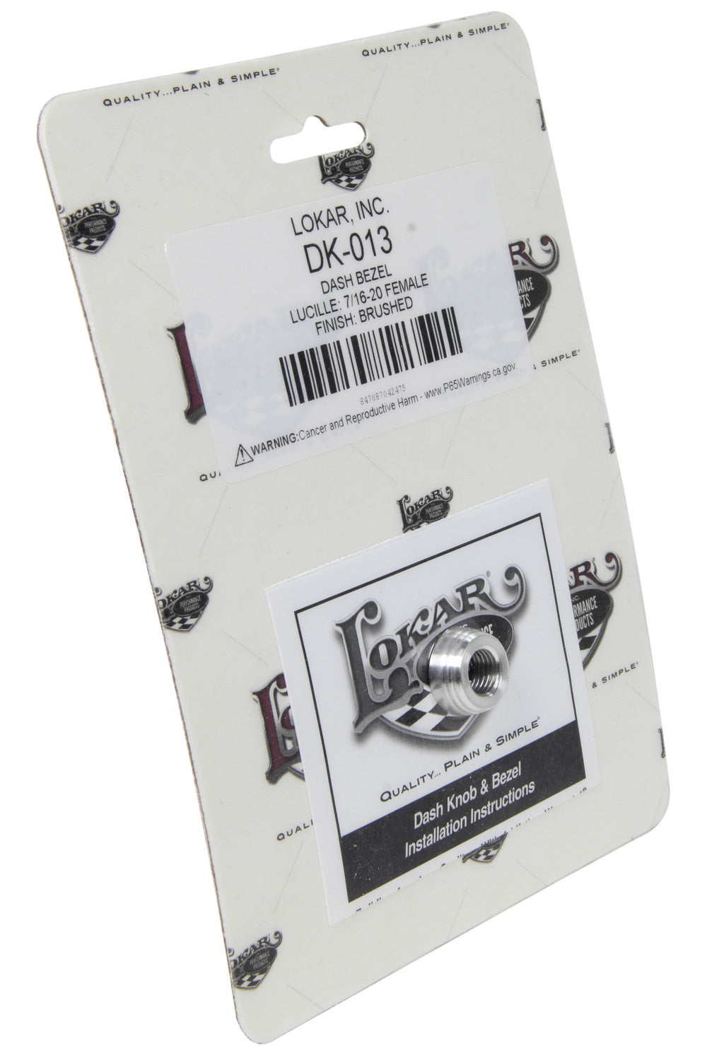 Dash Bezel Lucille 7 /16-20 Female Brushed Dash Knobs Lokar
