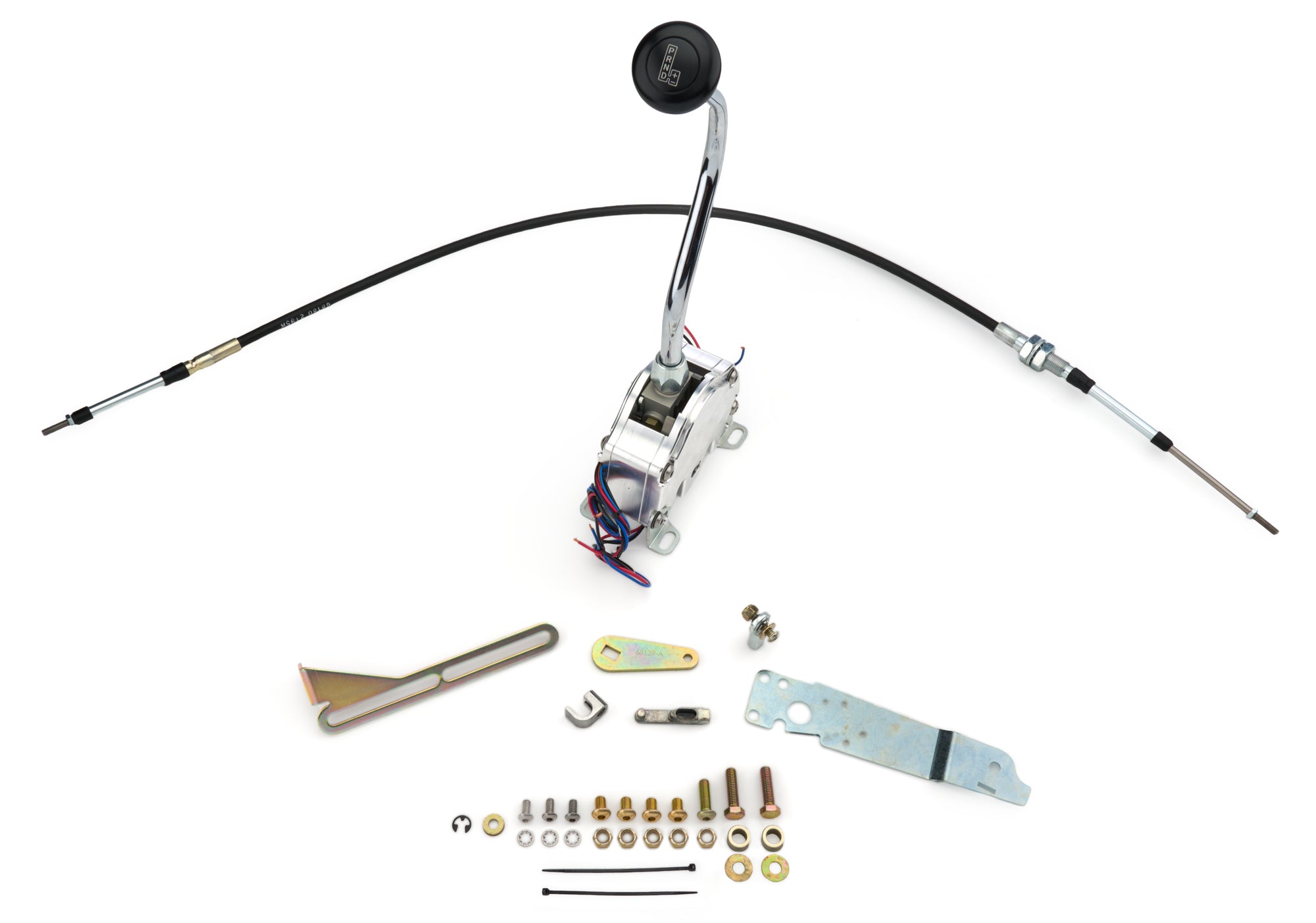 ES Shifter GM 4L60E Chro me 16in Mush Black Knob Transmission Shifters Lokar
