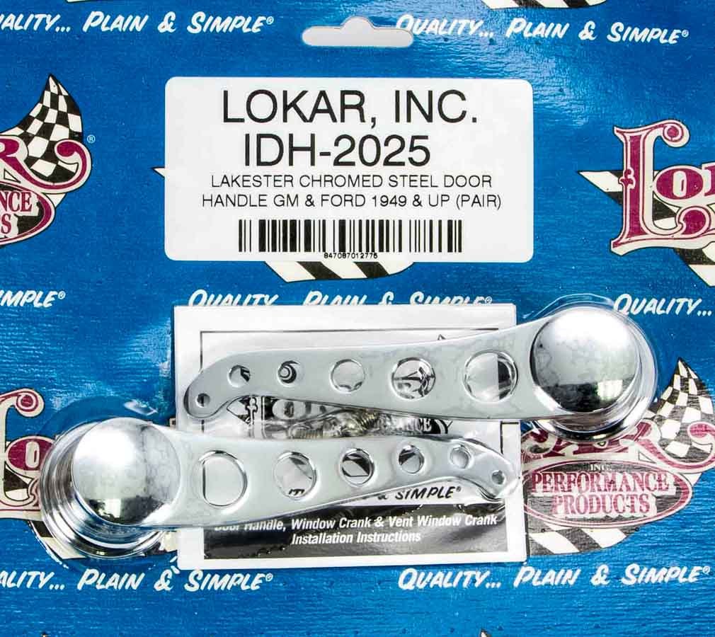 49-Up GM/Ford Door Handles Chrome Pair Door Handles/Pulls - Interior Lokar
