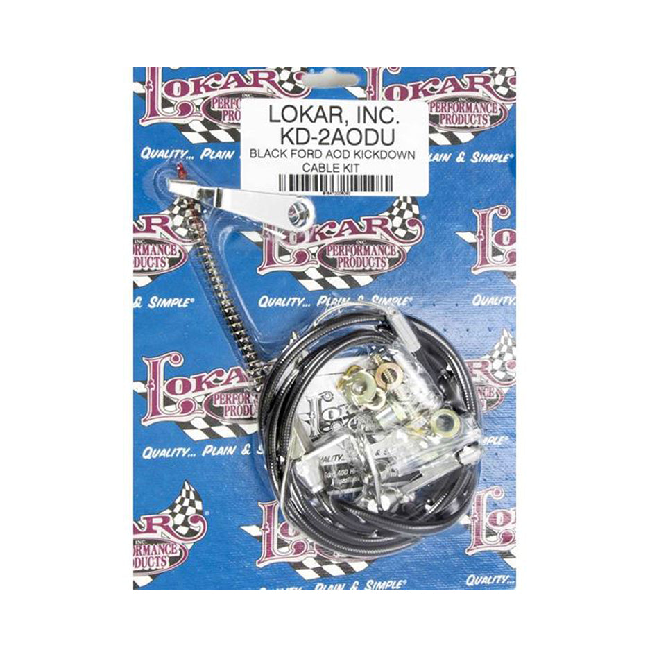 Ford AOD Trans Kick Down Cable Black Automatic Transmission Kickdowns Lokar