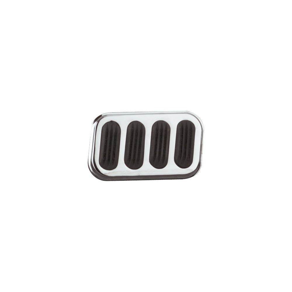 Chrome Brake Pad W/Rubbe Pedal Pads and Components Lokar
