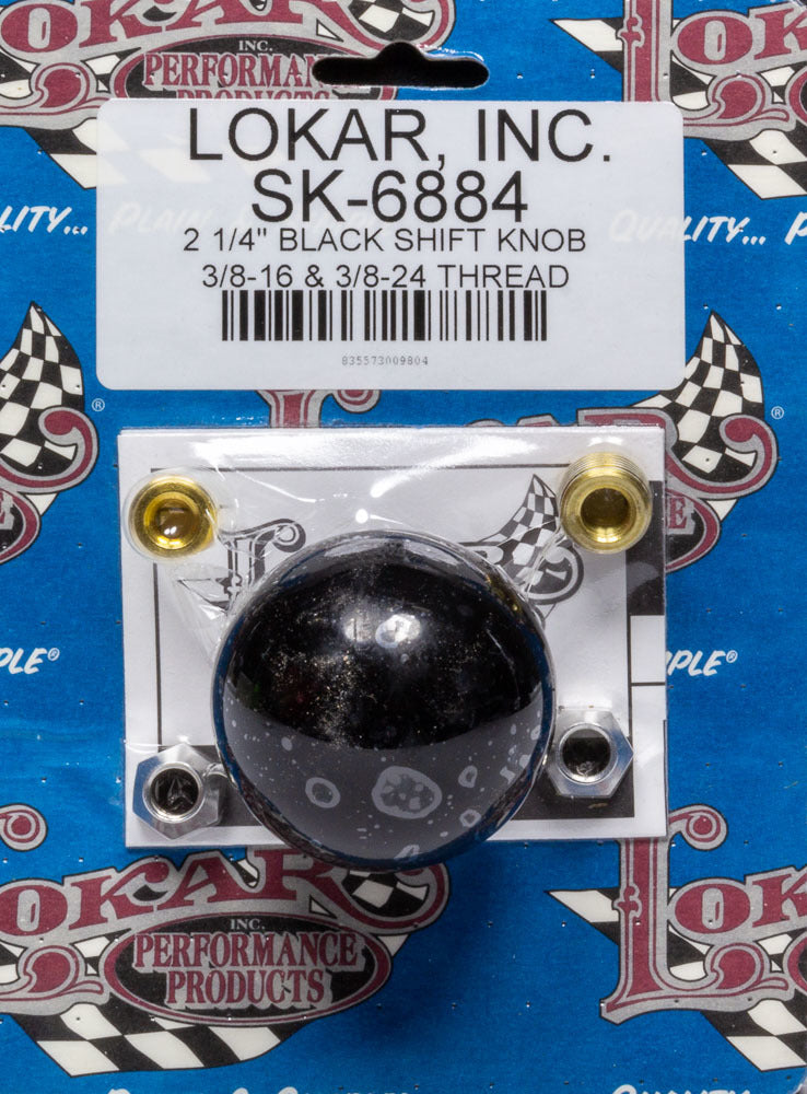 Shift Knob 2-1/4in Black Shifter Knobs Lokar