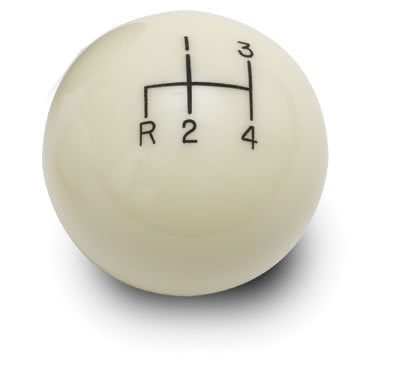 2in Shift Knob Ivory 4 Speed Shifter Knobs Lokar