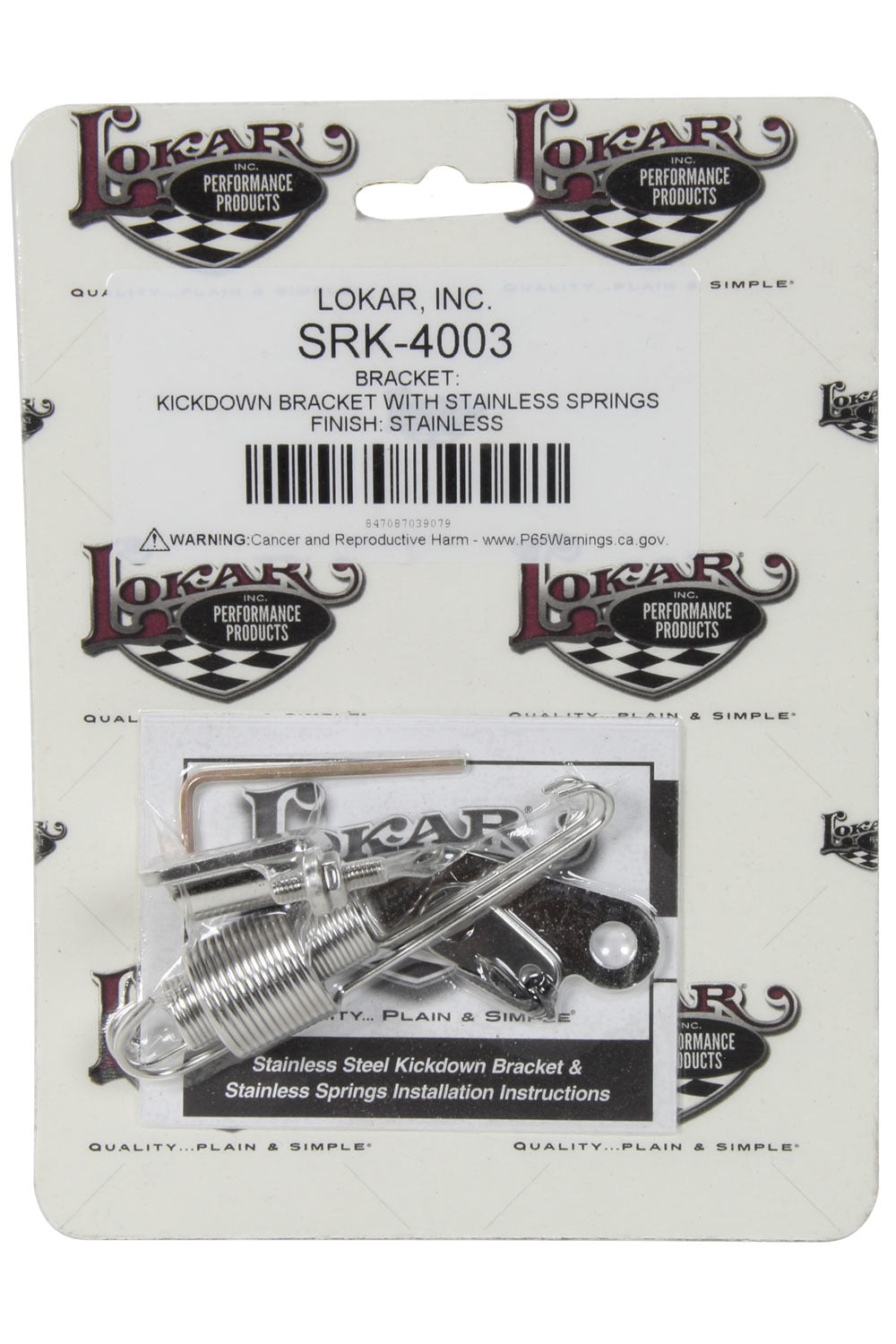 Stainless Steel Kickdown Bracket With Stainless Automatic Transmission Kickdowns Lokar