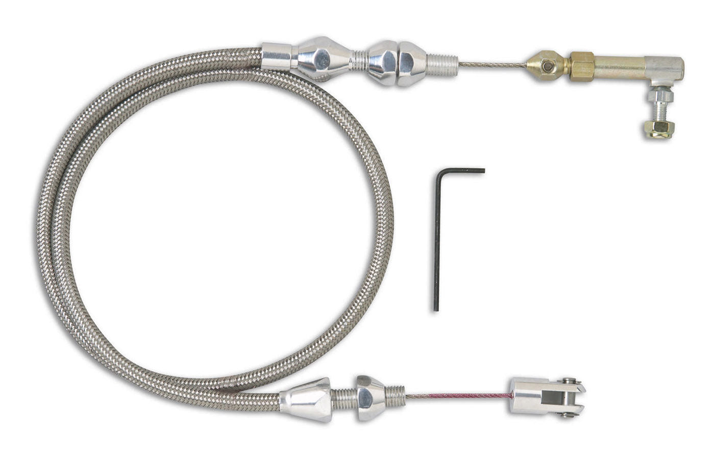 Hi-Tech Throttle Cable - Polished Throttle Cables Lokar