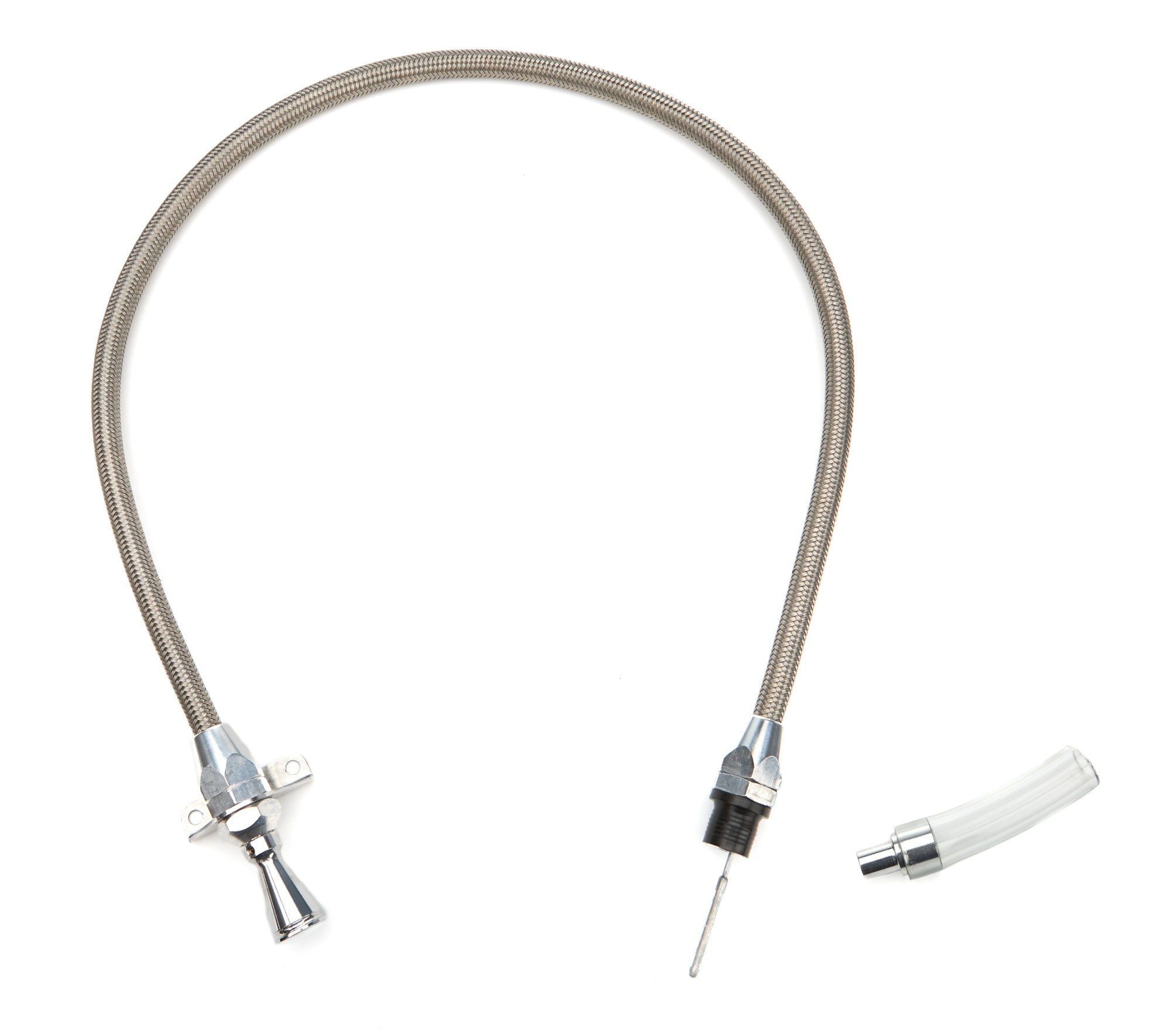 36in Trans Dipstick Stainless Firewall Mount Automatic Transmission Dipsticks Lokar