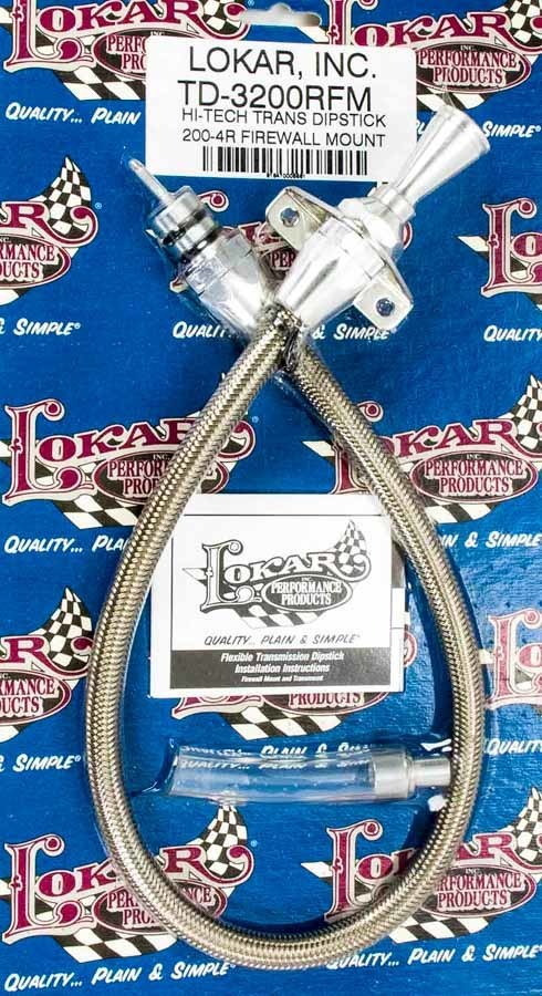 Hi-Tech Trans Dipstick 200-R4 Firewall Mount Automatic Transmission Dipsticks Lokar