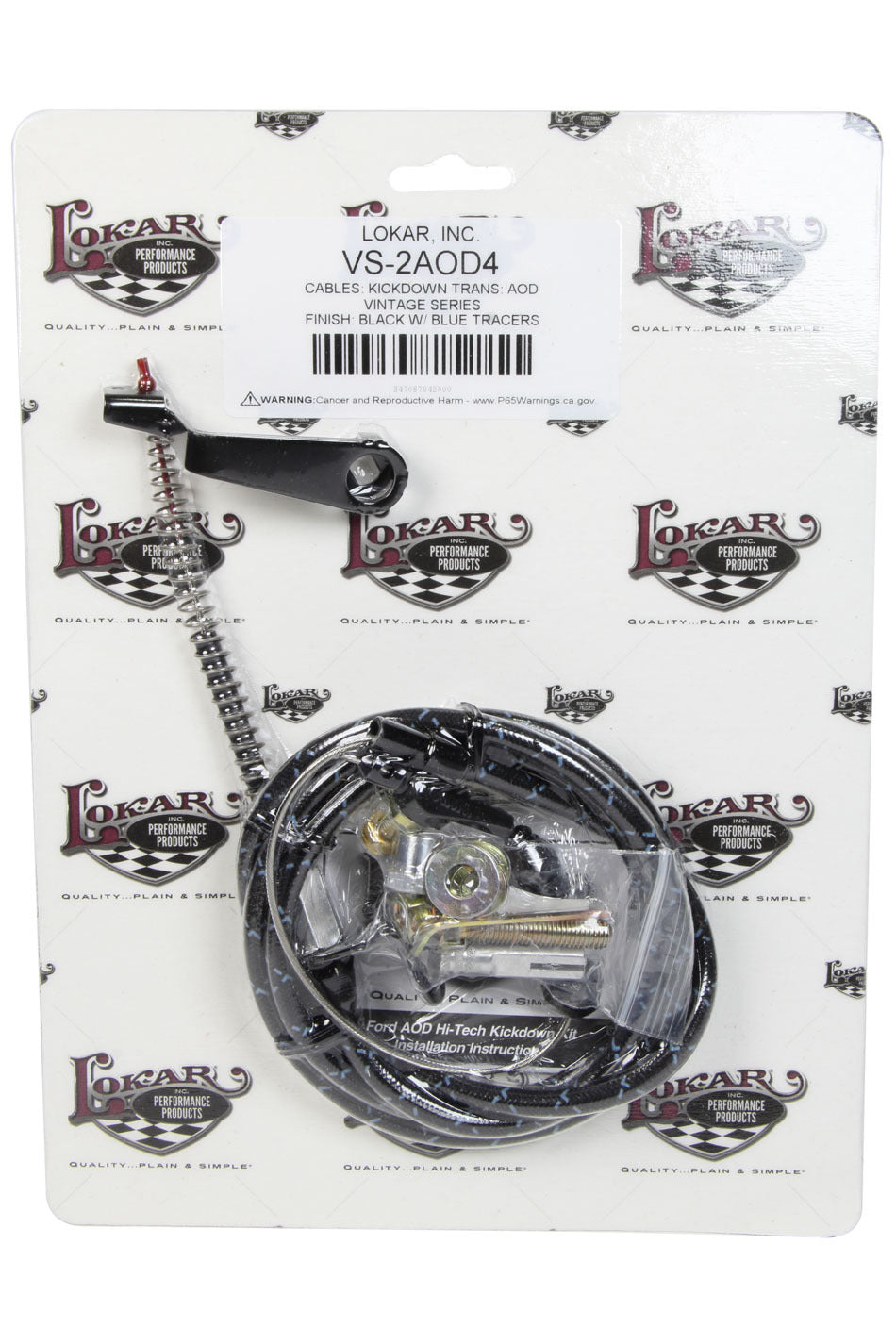 Vintage Series Ford Aod Kickdown Cable Black Automatic Transmission Kickdowns Lokar