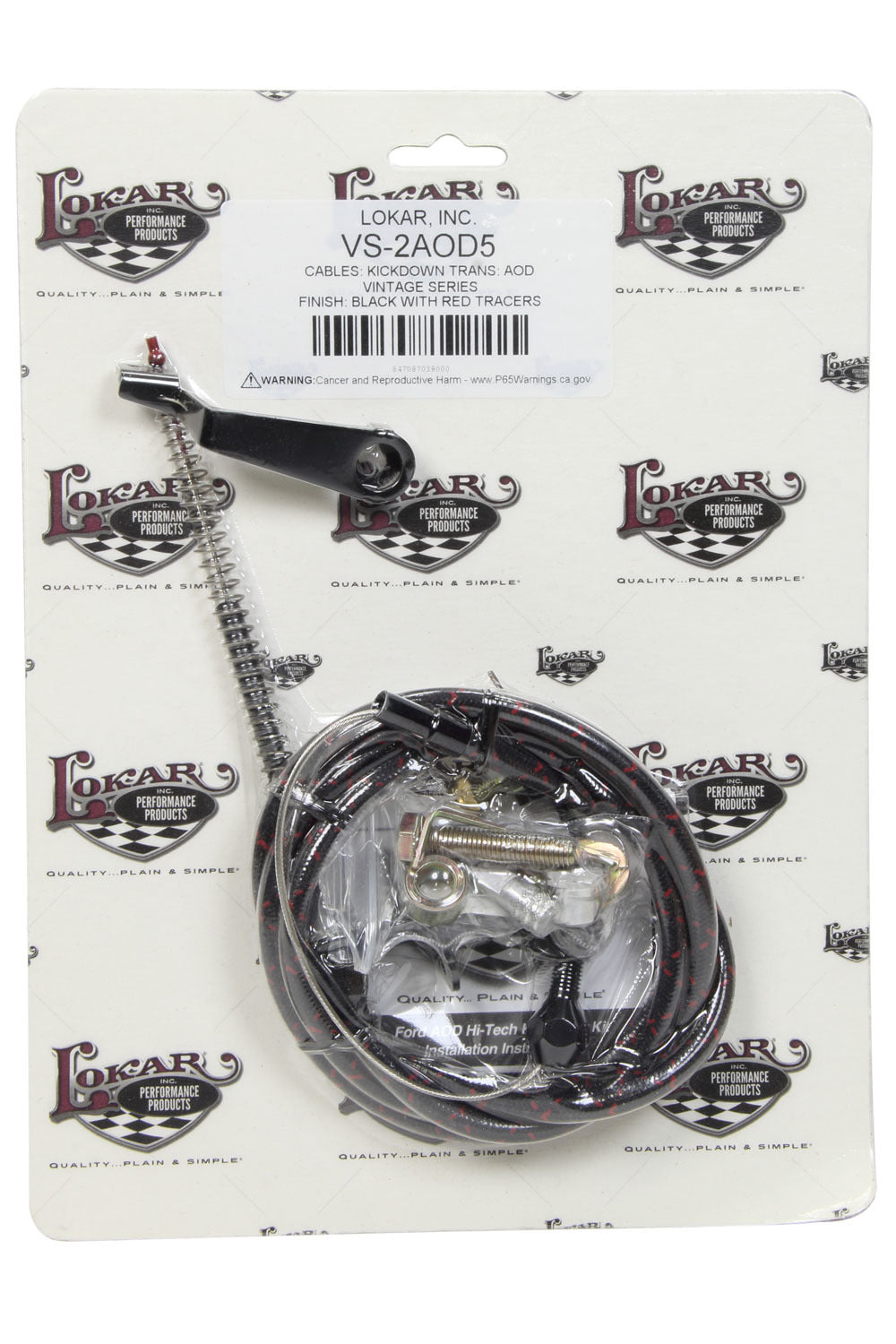 Vintage Series Ford Aod Kickdown Cable Black Automatic Transmission Kickdowns Lokar