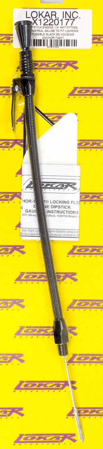 Locking Engine Dipstick Black Universal 1/4 NPT Engine Oil Dipsticks Lokar