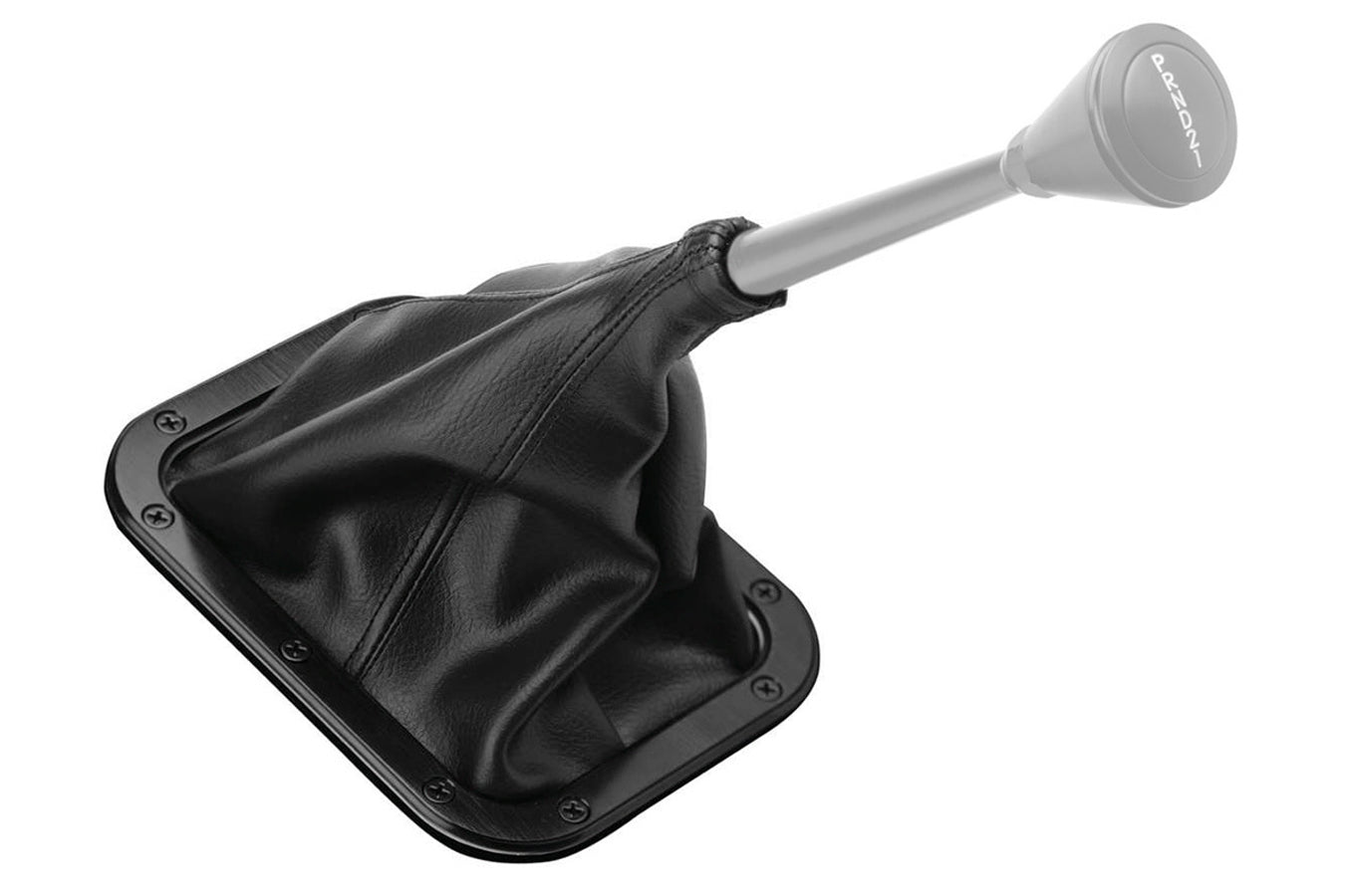 Blk Billet Rectangular Floor Mount Shifter Boot Shifter Boots and Rings Lokar